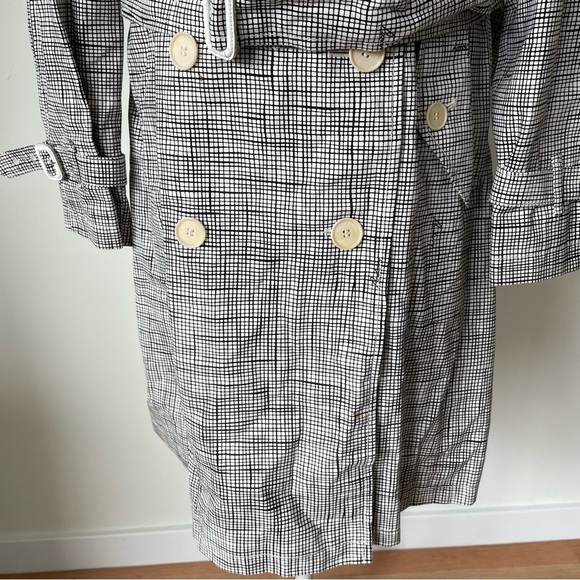 Burberry London Plaid Grid Signature Print Cotton Double Breasted Trench Coat 14 - Picture 7 of 12